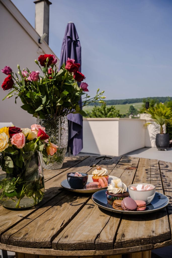 Cupcake of the Kitsch café in Epernay on the apartment Terrasse 86 