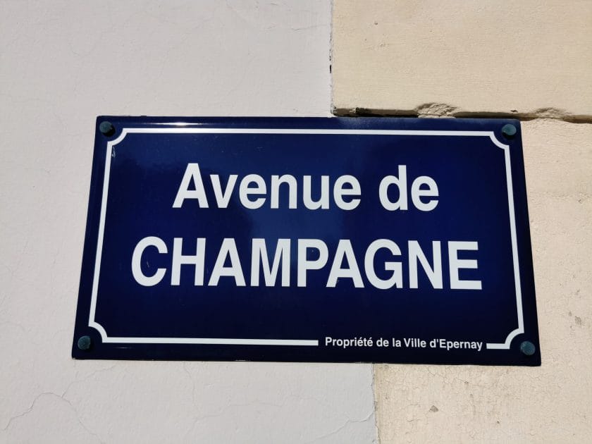 Plaque de l'Avenue de Champagne Epernay