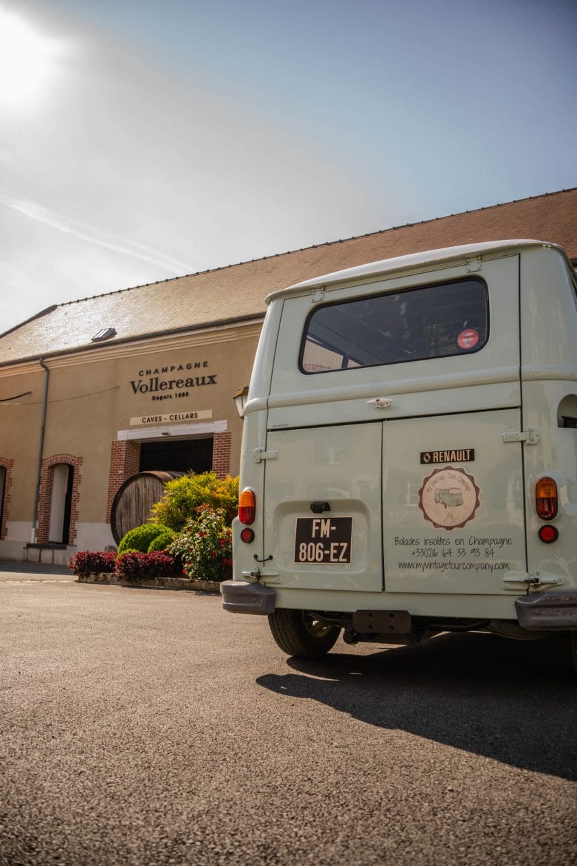 Visit of the Vollereaux Champagne House in Pierry during a tour with My Vintage Tour Company