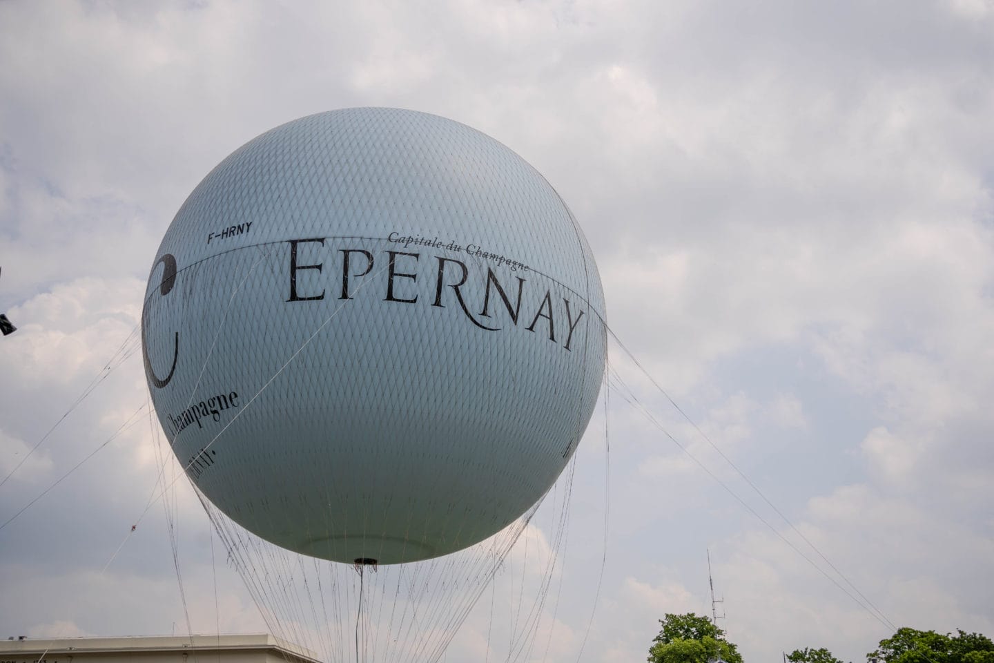 Captive Ballon in Epernay near the Avenue de Champagne in Epernay, Champagne region, France
